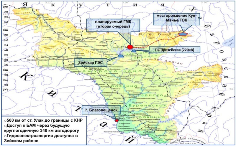 Карта месторождений золота в амурской области